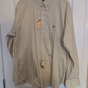 Dockers Men's Beige Button-Down Dress Shirt